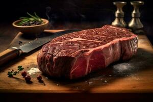 photorealistic the best juiciest wagyu steak food p photo