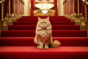 red carpet for famous cat photo