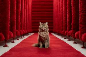 red carpet for famous cat photo