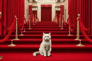 red carpet for famous cat photo