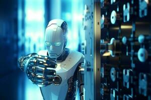 robot electronic access authentication system tec photo