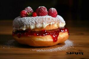 un sufganiyot antecedentes foto