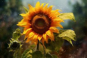 A sunflower background photo