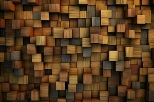 the background has cubic wood texture photo