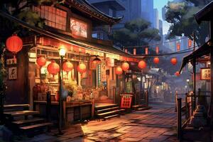 the game art background of japan illustration photo