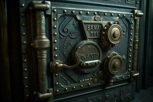 thief bank safe door photo