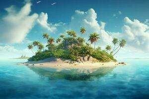 tropical island sea photo