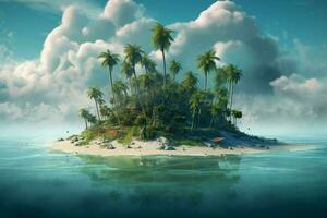 tropical island sea photo