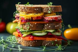 try a tasty and colorful vegan sandwich full of v photo