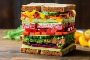 try a tasty and colorful vegan sandwich full of v photo