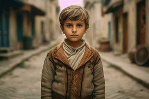 turco niño chico turco ciudad foto