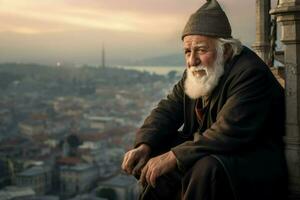 turco antiguo hombre turco ciudad foto