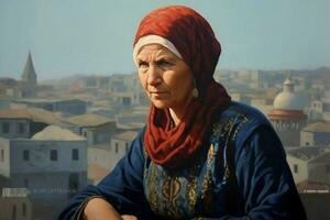 turco mujer turco ciudad foto