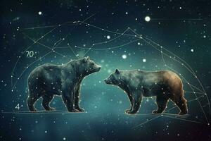 ursa major and ursa minor constellations photo