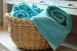 twisted towels basket photo