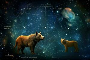 ursa major and ursa minor constellations photo