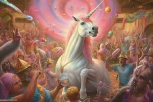 unicorn going party photo