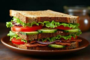 vegan sandwich delicious and nutritious option fo photo