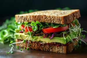 vegan sandwich delicious and nutritious option fo photo