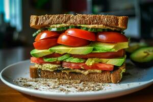 vegan sandwich light and healthy option for a qui photo