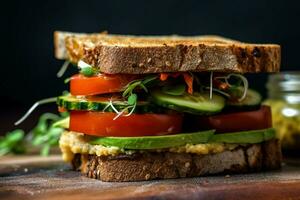 vegan sandwich light and healthy option for a qui photo