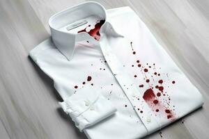 white shirt stain spot photo