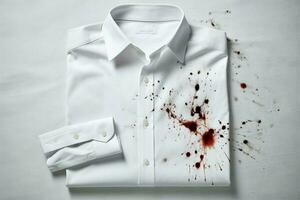 white shirt stain spot photo