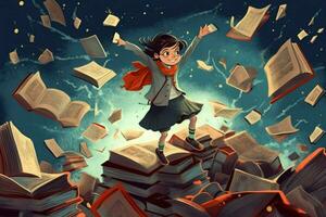 world book day illustrations photo