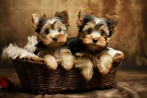 yorkshire terrier dog puppies photo