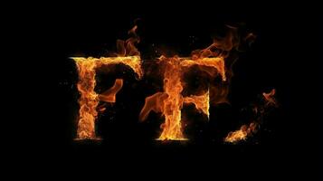 a black background with a fire and the word fire photo