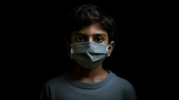 a boy wearing protective mask covid 19 mask wearing photo