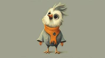 a cartoon of a bird with a shirt that saysim a bi photo