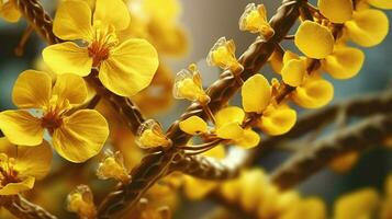 a close up of a dna structure with yellow flowers photo