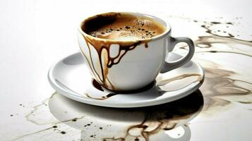 un taza de café con un blanco antecedentes foto