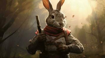 a digital rabbit comic art photo
