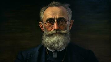 a man with glasses and a beard is shown photo