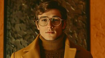 a man with glasses and a turtleneck photo