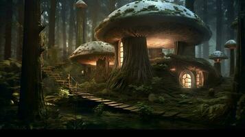 a mysterious and magical forest home to the cosmic photo