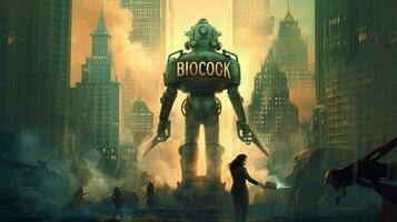 un póster para un juego llamado bioshock foto