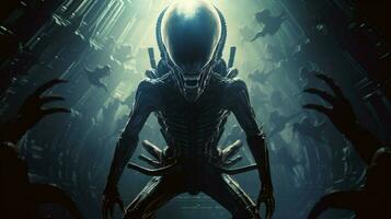 a poster for a movie called alien photo