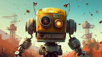 un póster para un música vídeo juego llamado robot foto