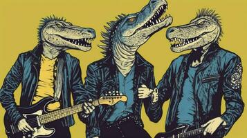 a poster for a punk band called the crocodile photo