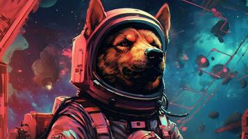 un póster para un vídeo juego llamado espacio perro foto