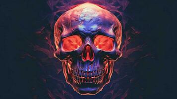 un póster para un vídeo juego llamado el cráneo foto
