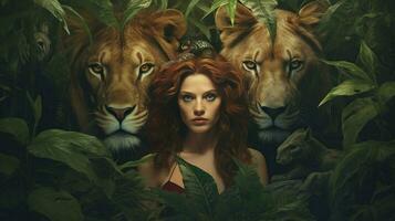 a poster for the movie queen of the jungle photo