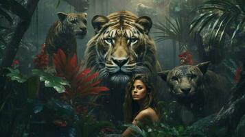 a poster for the movie queen of the jungle photo