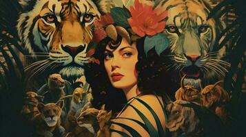 a poster for the movie queen of the jungle photo