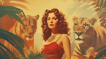 a poster for the movie queen of the jungle photo