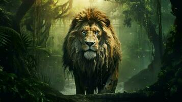 un póster para el película el Rey de el selva foto