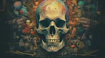 a poster for the movie the skull photo